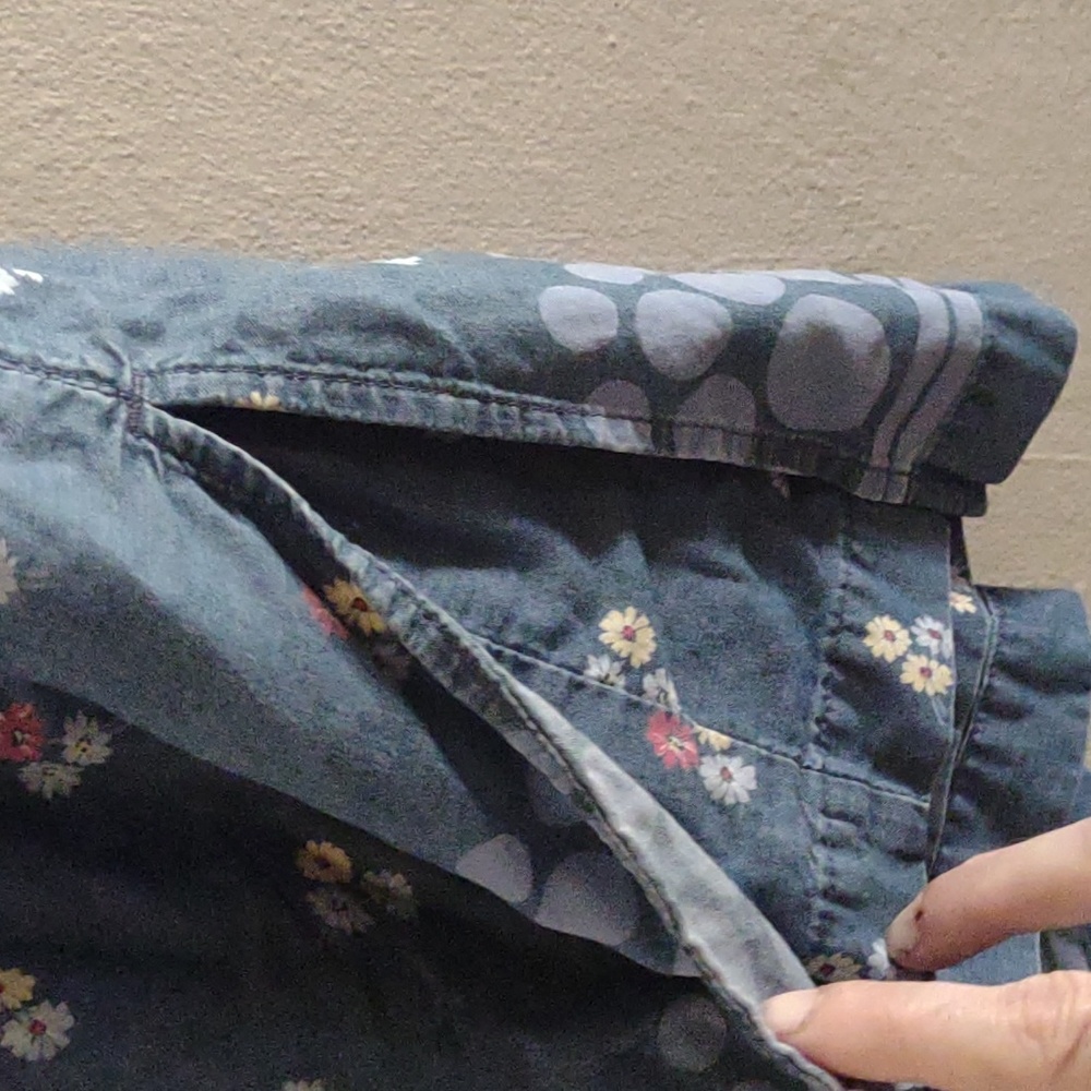 Vintage 90's‎ Liz Claiborne Lizwear jeans floral skort 10P - Picture 4 of 5